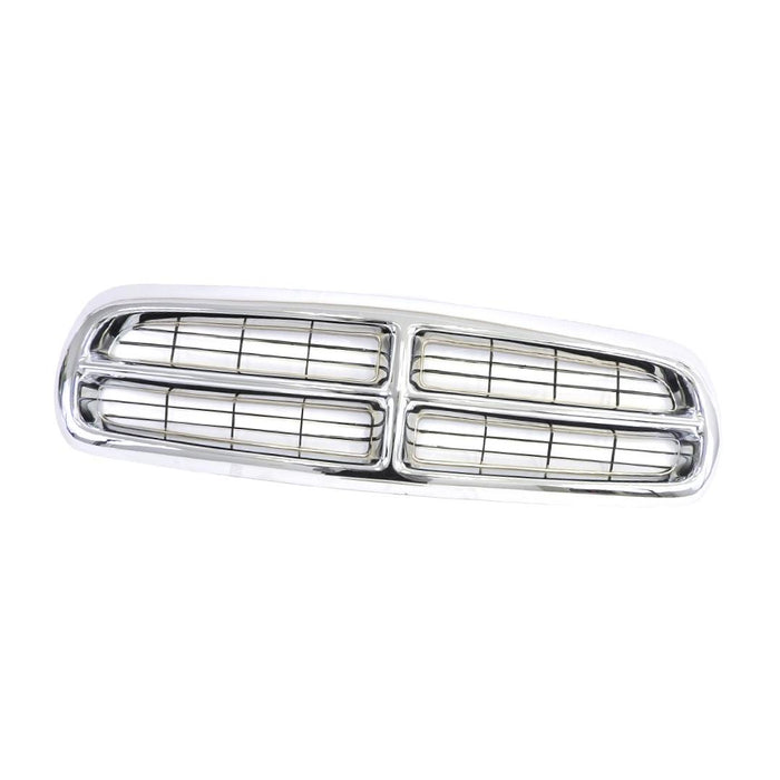 CarPartsDepot, Front Grille Chrome Frame Black Bar Insert Grill Assembly Replacement, 400-17617 CH1200199 55056092 by CarPartsDepot