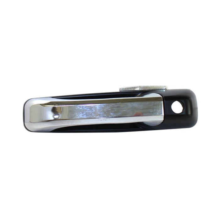 New Replacement Parts Front Left Driver Side Black Housing Chrome Lever Exterior Outer Door Handle With Key Hole Compatible With DODGE Compatible With RAM 1500 2500 3500 Fits 1GH291XRAC