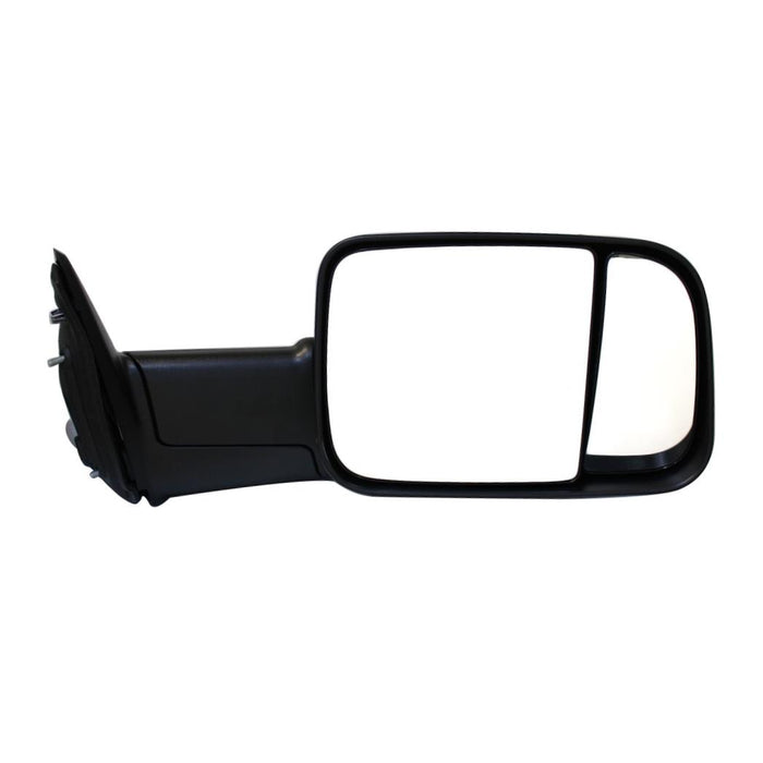 Front Right Passenger Side Manual Textured Side View Door Mirror Compatible With DODGE Compatible With RAM 1500 2500 3500 With Towing Package Fits CH1321314 55372072AE