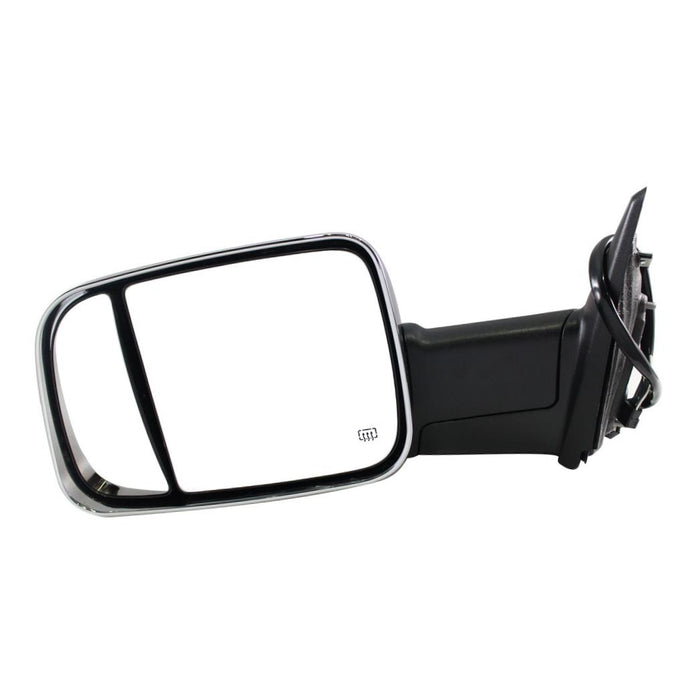 2013-2014 Compatible With RAM 1500 Front,Left Driver Side DOOR MIRROR CHROME WITH PUDDLE LAMP,WITH TEMP SENSOR TOWING TYPE,POWER,HEATED,WITH MEMORY,WITH SIGNAL LAMP