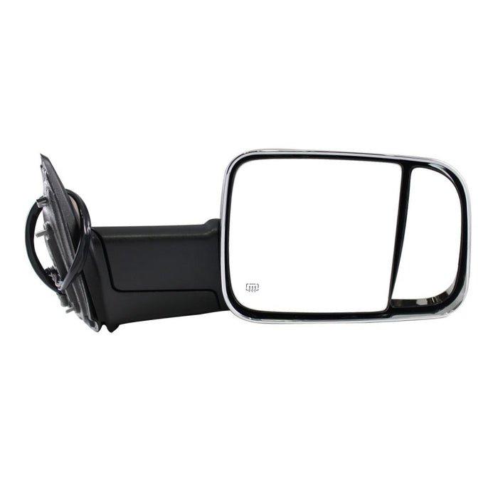 New Replacement Parts Front Right Passenger Side Power Heated With Puddle Lamp With Memory Chrome Side View Door Mirror Compatible With RAM 1500 2500 3500 Fits CH1321351 68142672AD