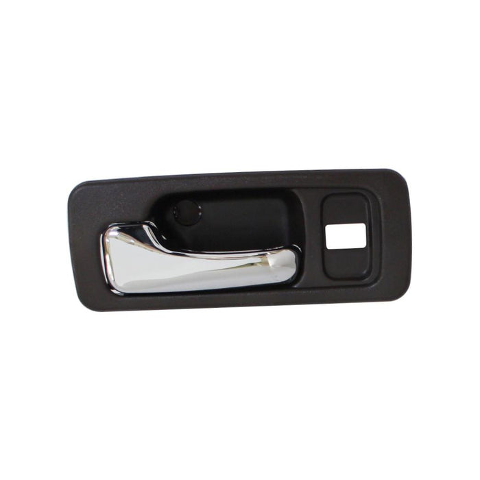 Interior Door Handle compatible with Honda Accord 90-93 Front LH Inside Chrome Lever and Brown (Deep Red) Housing w/Lock Hole Sedan