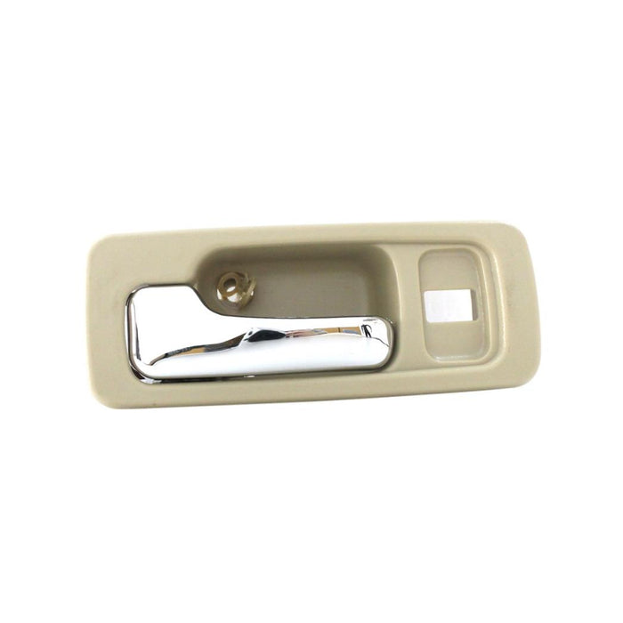 1990-1993 Compatible With HONDA Accord Front,Left Driver Side DOOR INNER HANDLE CHROME CHROME/BEIGE WITH LOCK HOLE,CHROME LEVER/BEIGE HOUSING SEDAN