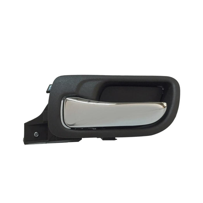 Interior Door Handle compatible with Honda Accord 03-07 Front LH Inside Chrome Lever and Brown (Taupe) Bezel Plastic Sedan