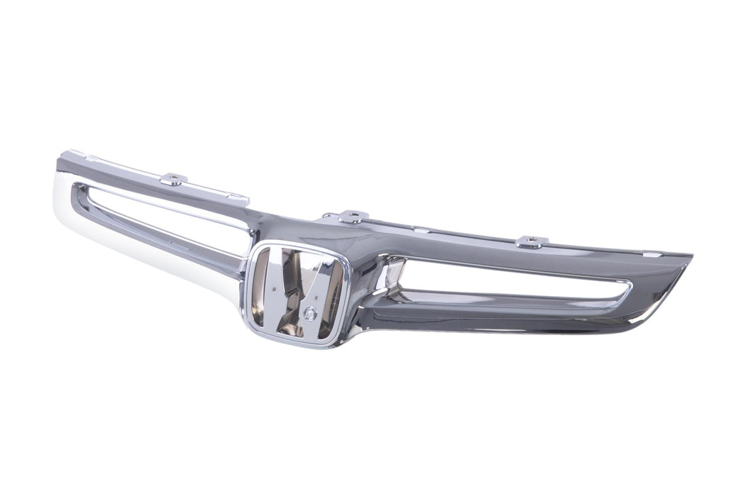 JustDrivably Replacement Parts Front Grille Grill Assembly Chrome Shell And Insert Compatible With Honda Accord 2003 2004 2005 Sedan EX LX DX Hybrid