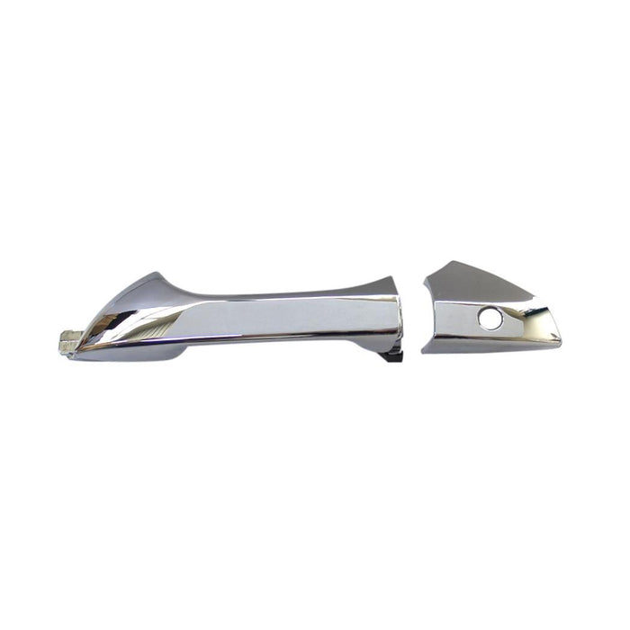Door Handle for 2012 Honda Accord HFP 3.5L Front Left Side Exterior Plastic Chrome w/Keyhole