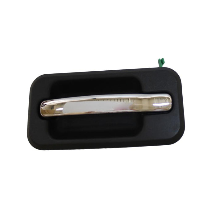 Door Handle for 2008-2009 Hummer H2 Base 6.2L Rear Left Side Exterior Plastic Black bezel w/chrome lever
