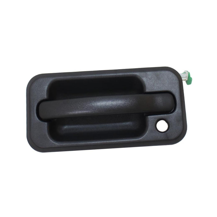 New Replacement Parts Front Left Driver Side Black Chrome Textured Exterior Outer Door Handle W/O Chrome Trim Package With Key Hole Compatible With HUMMER H2 Fits HU1310102 15104792
