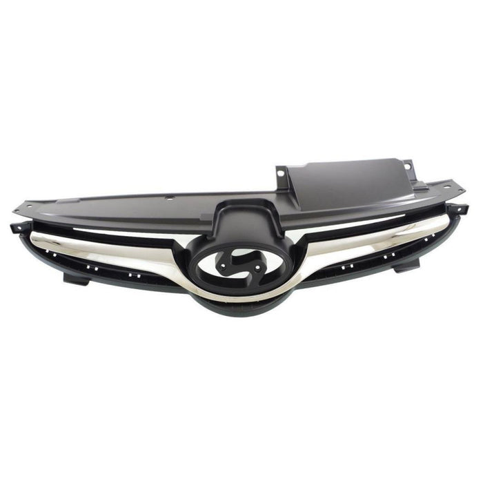 2014-2016 Compatible With Elantra Front Grille HY1200172 PLASITC SEDAN WITH BLACK-CHROMED MOULDING BLACK