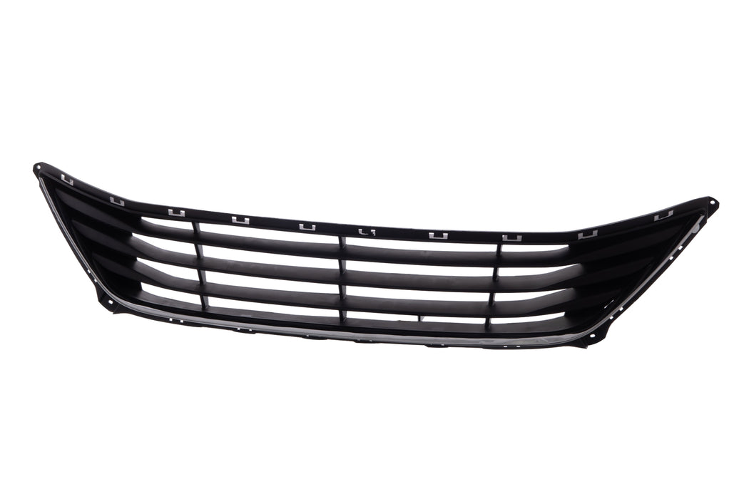 JustDrivably Replacement Parts Front Lower Bumper Grill Grille Center Texturd Black With Chrome Molding Compatible With Hyundai Elantra 2014 2015 2016