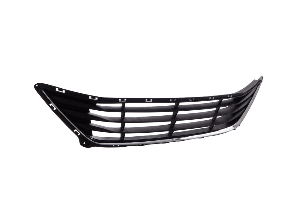 JustDrivably Replacement Parts Front Lower Bumper Grill Grille Center Texturd Black With Chrome Molding Compatible With Hyundai Elantra 2014 2015 2016