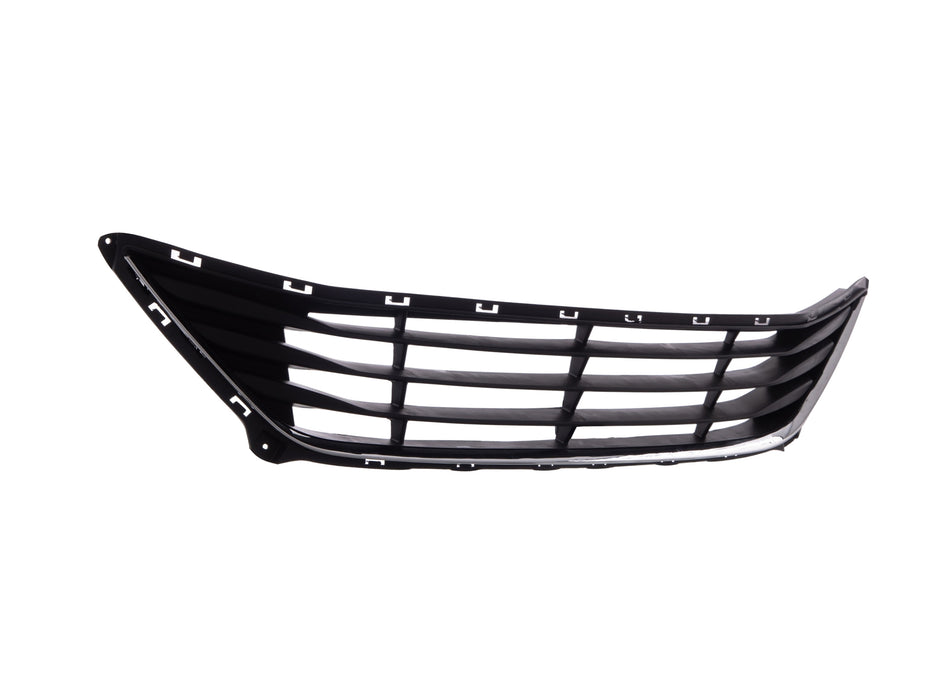 JustDrivably Replacement Parts Front Lower Bumper Grill Grille Center Texturd Black With Chrome Molding Compatible With Hyundai Elantra 2014 2015 2016