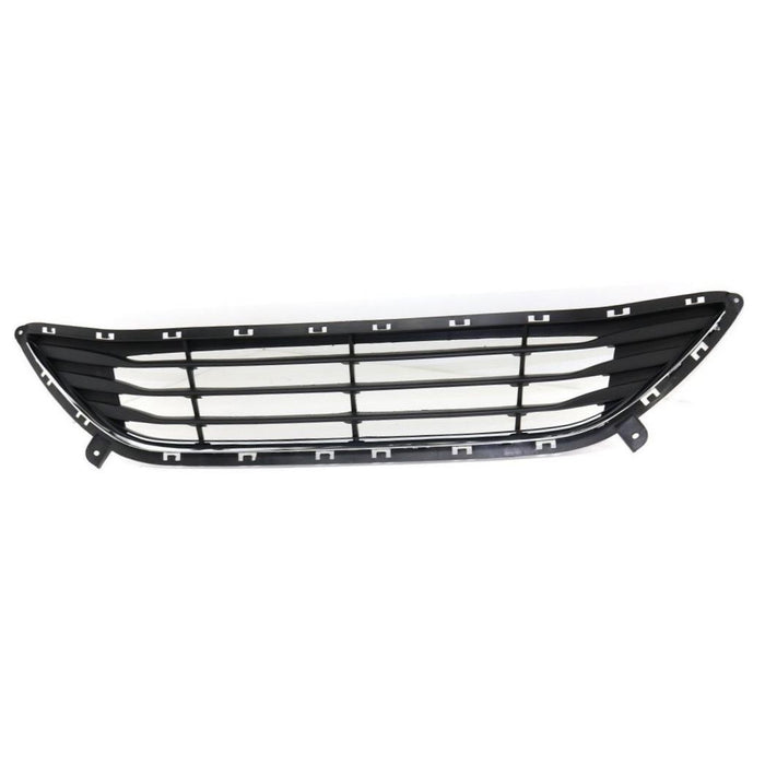 Bumper Grille compatible with Hyundai Elantra 11-13 Front Textured w/Chrome Molding Insert Korea Built Sedan