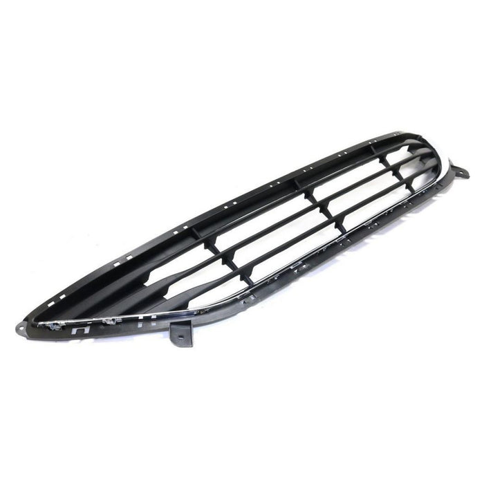 Bumper Grille compatible with Hyundai Elantra 11-13 Front Textured w/Chrome Molding Insert Korea Built Sedan