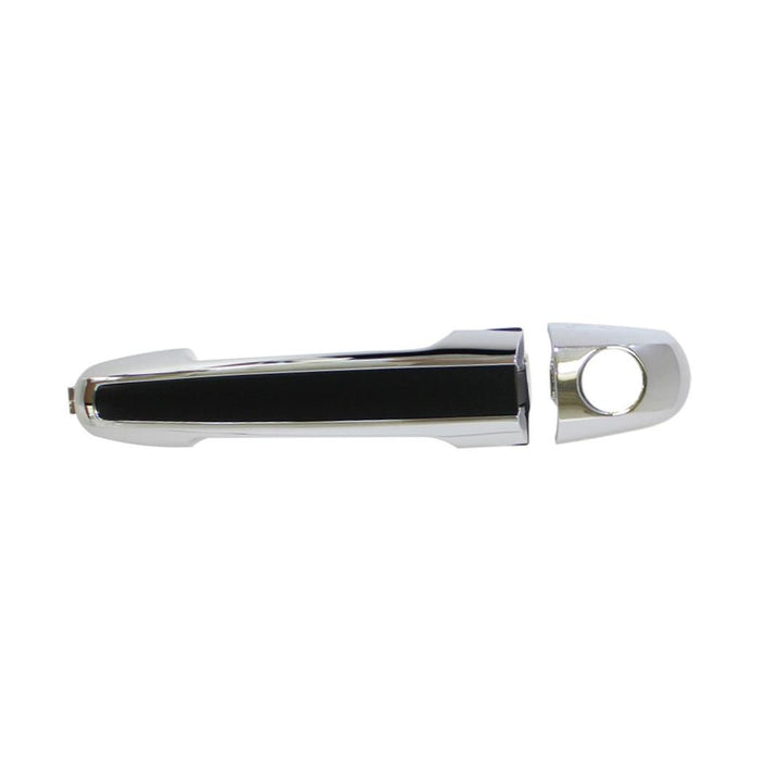 CarPartsDepot New Replacement Parts Front Left Driver Side Black Chrome Exterior Outer Door Handle With Key Hole Compatible With HYUNDAI Sonata