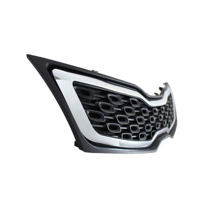 New Front Black Plastic Grille Grill Replacement With Chrome Molding Compatible With KIA Rio Fits Sedan KI1200151 863501W010
