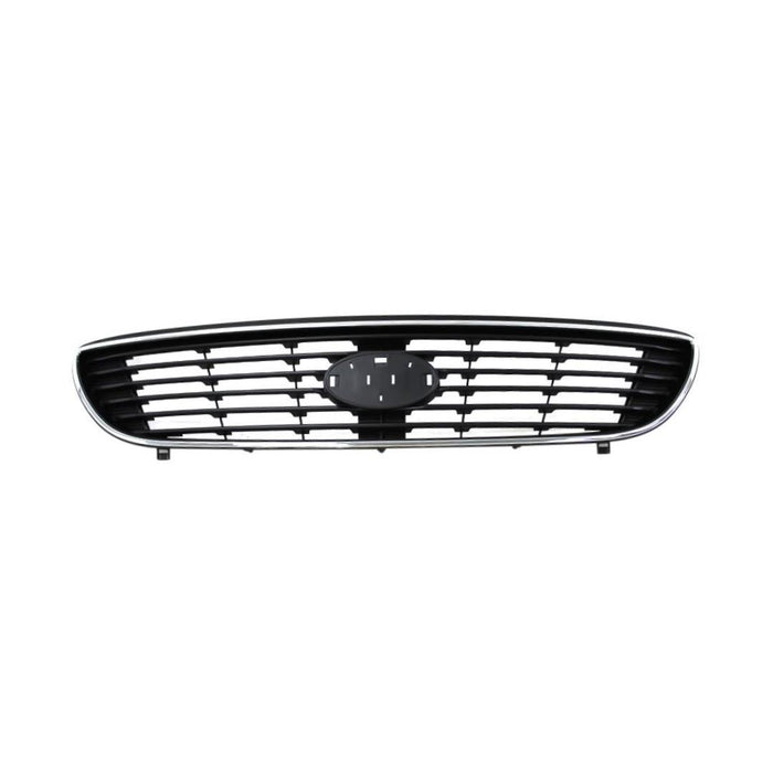 CarPartsDepot, Front Chrome Frame Grille Painted Black Bar Insert, 400-271330 KI1200122 863502G100