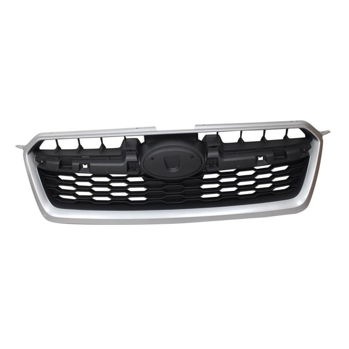 Crash Parts Plus Chrome Shell w/ Gray Insert Grille Assembly for 2012-2014 Subaru Impreza