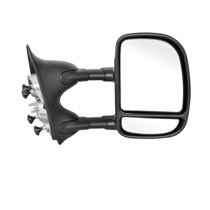 Perfit Zone Towing Mirrors Replacement Fit for 1999-2016 F-250 F-350 F-450 F-550 SUPER DUTY, MANUAL,W/O HEATED,W/O SIGNAL,BLACK (PAIR SET)