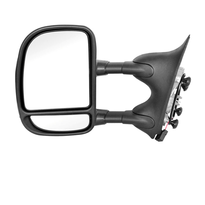 Perfit Zone Towing Mirrors Replacement Fit for 1999-2007 F-250 F-350 F-450 F-550 SUPER DUTY, MANUAL,WO HEATED,W/SMOKE SIGNAL,BLACK (PAIR SET)