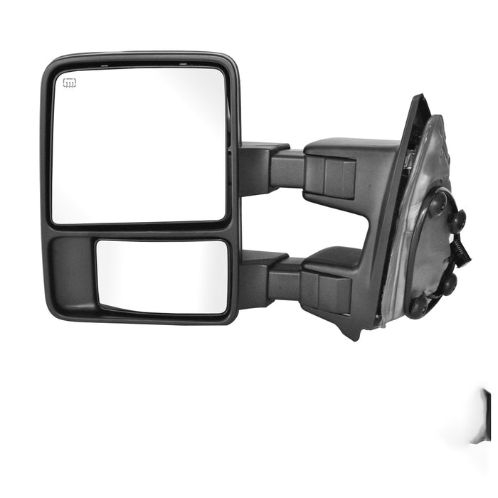 Perfit Zone Towing Mirrors Replacement Fit for 2008-2016 F-250 F-350 F-450 F-550 SUPER DUTY,POWER HEATED W/SMOKE SIGNAL,BLACK (PAIR SET)