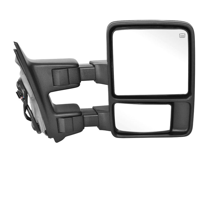 Perfit Zone Towing Mirrors Replacement Fit for 2008-2016 F-250 F-350 F-450 F-550 SUPER DUTY,POWER HEATED W/AMBER SIGNAL,BLACK (PAIR SET)