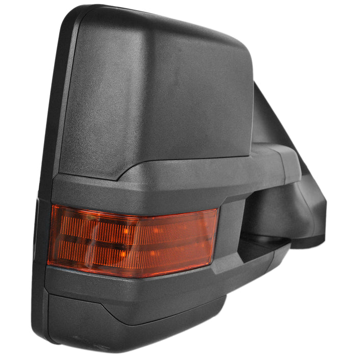 Perfit Zone Towing Mirrors Replacement Fit for 2002-2007 SILVEADO SIERRA Series, W/HEATED,W/AMBER SIGNAL,BLACK (PAIR SET)