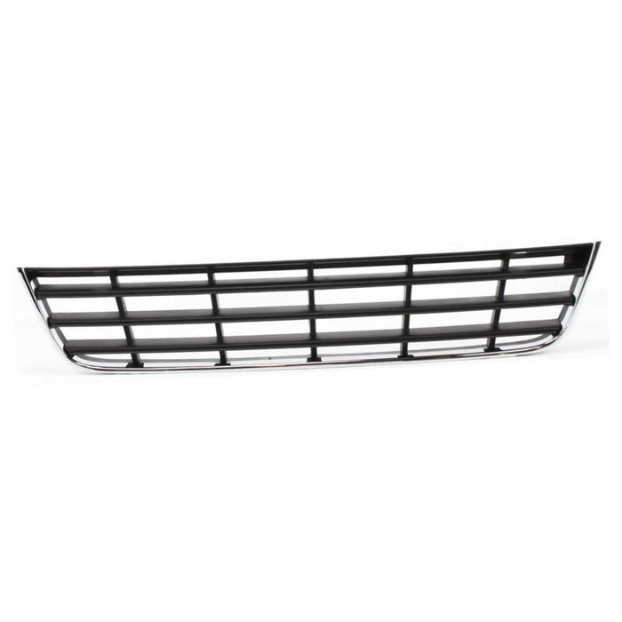 CPP Center Chrome Shell w/ Black Insert Bumper Grille for 06-09 Volkswagen Passat
