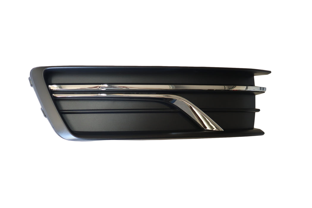 Fog Light Cover Without Fog Light Hole Textured Black With Chrome Molding Front Driver Left Side Compatible For Volkswagen Passat 2016-2018 For 561854661LRYP VW1038145