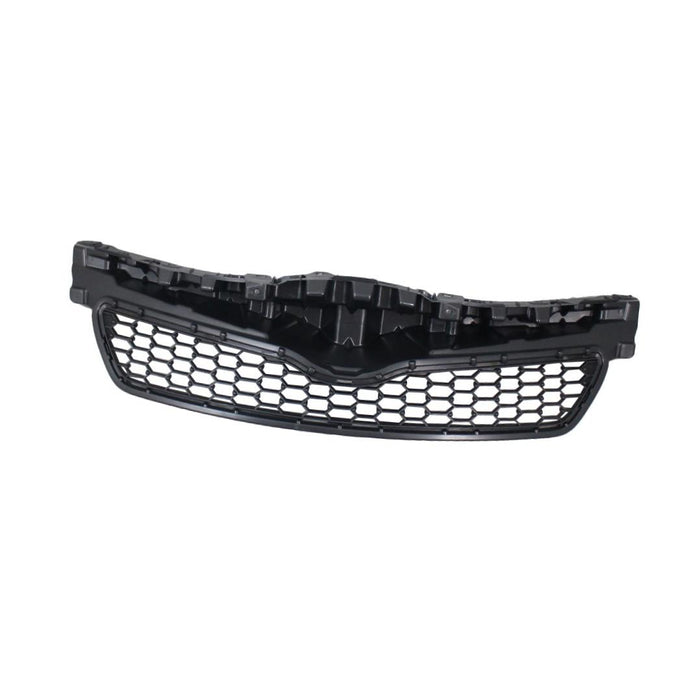 Front Grille Grill Assembly With Black Shell And Insert Compatible With Toyota Yaris Hatchback 2012-2014