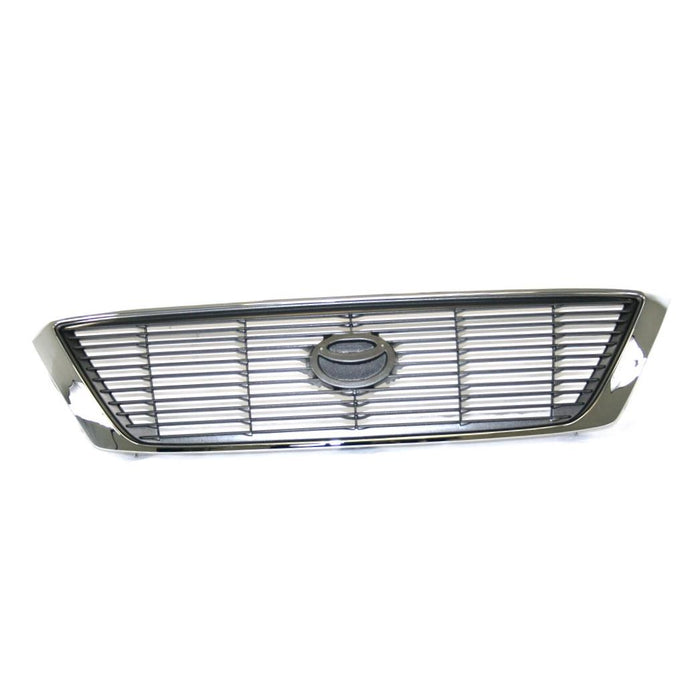 CarPartsDepot, Chrome Front Grille Grill Painted Silver/Gray Insert New Replacement Parts, 400-441525 TO1200201 53100AC010