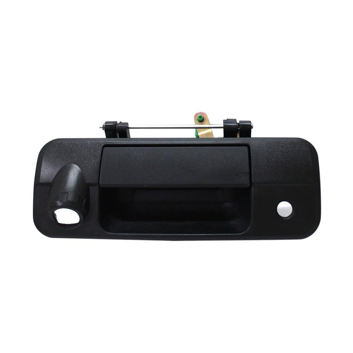CarPartsDepot New Replacement Parts Rear Black Textured Tail Gate Handle With Rear View Camera Type Compatible With TOYOTA Tundra