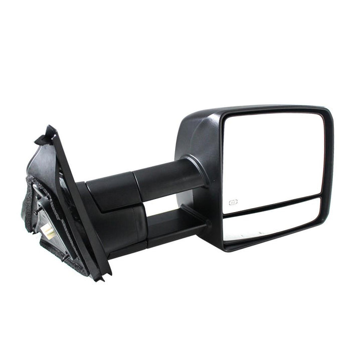 Front Right Passenger Side Power Heated Trailer Tow Type Black Textured Side View Door Mirror Compatible With TOYOTA Tundra With Towing Package Fits TO1321243 879100C221
