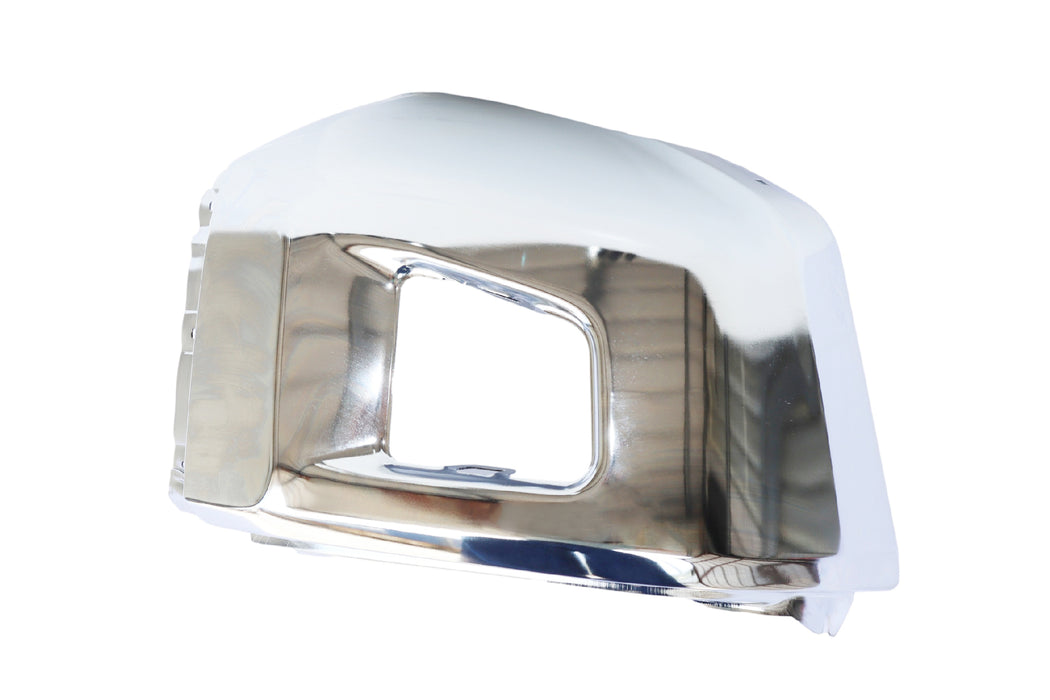 CarPartsDepot Front Bumper End Without Parking Aid Sensor Hole Chrome Steel Compatible With Tundra 2014 2015 2016 2017 2018 Fit 521120C040 Front Passenger Right Side