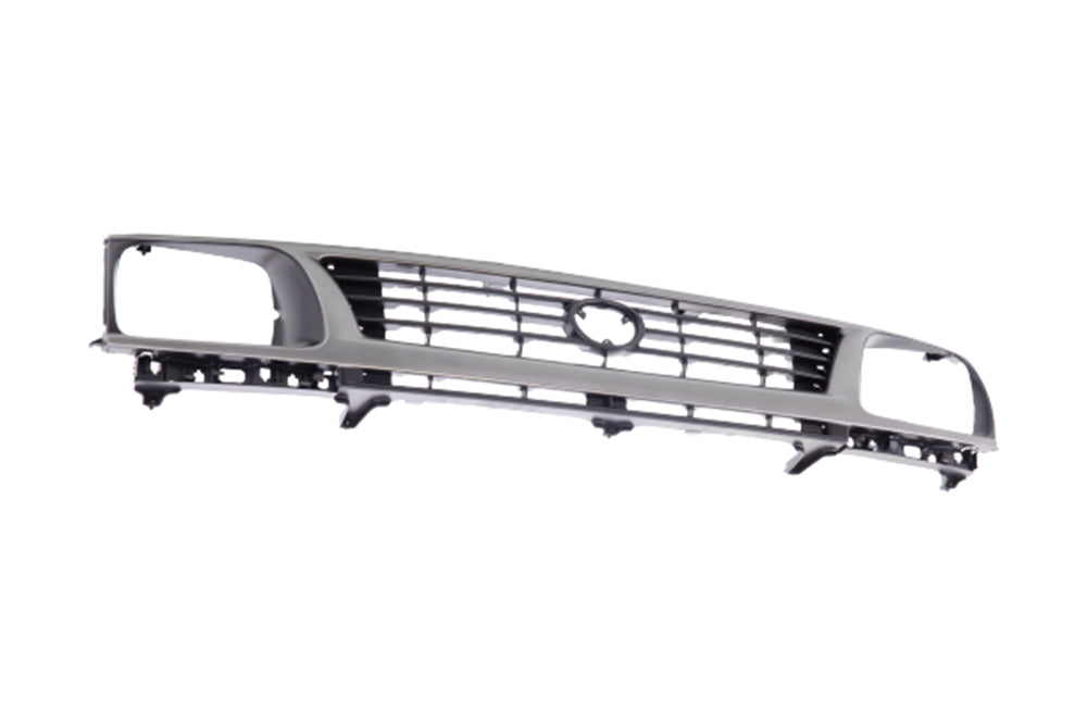 JustDrivably Replacement Parts Front Grille Grill Assembly With Black Shell With Black Insert Compatible With Toyota Tacoma 1995 1996 Pickup Truck