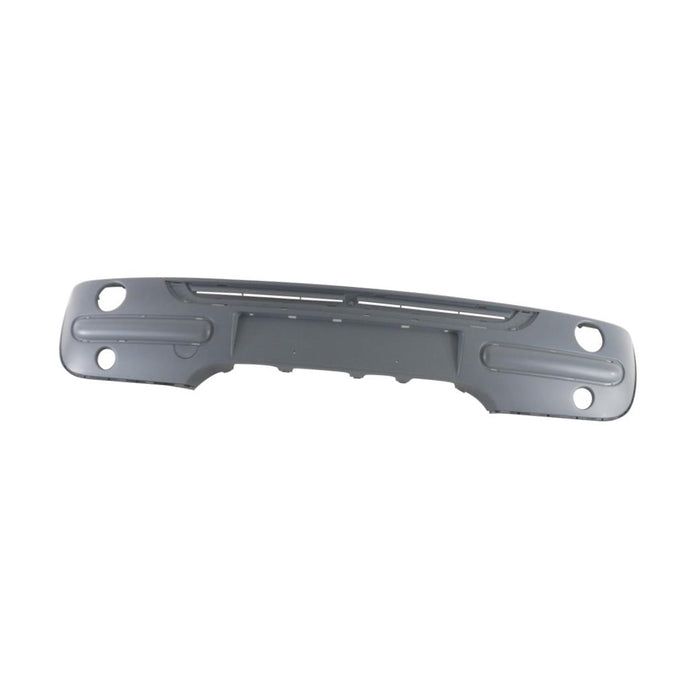 Perfect Fit Group M010340P - Cooper Front Bumper Cover, Primed, W/ Molding Hole, W/O Ground Effects, W/ Chrome Trim