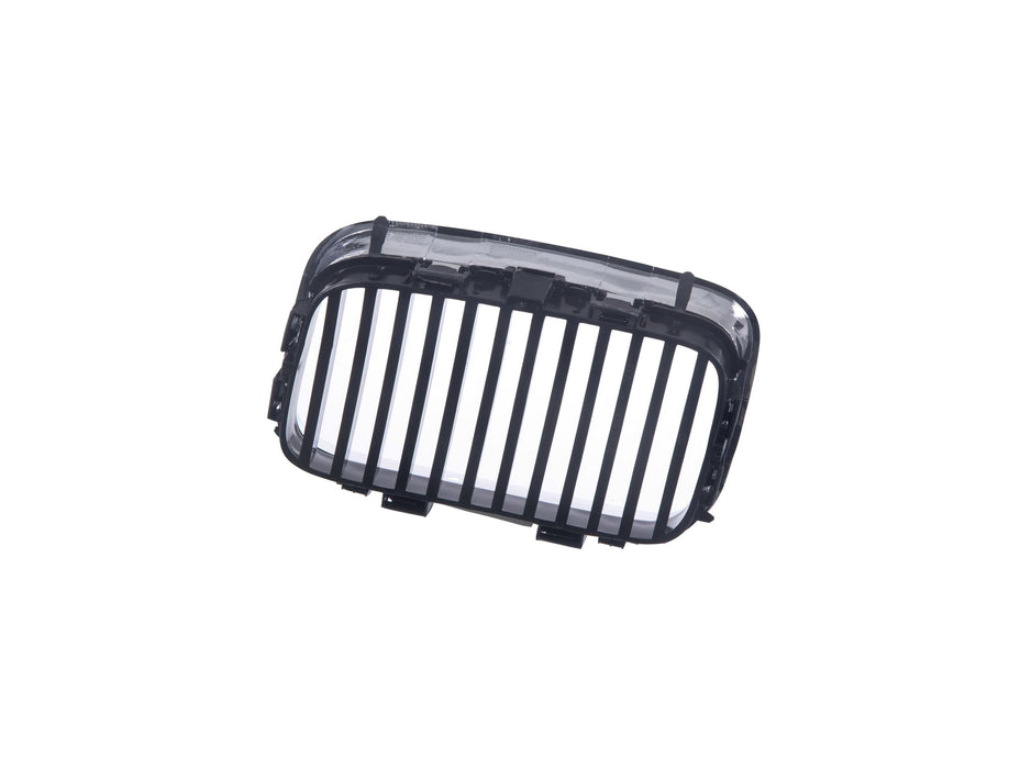 JustDrivably Replacement Parts Front Right Passenger Side Upper Grille Grill Assembly With Chrome Shell Frame With Black Insert Bar Compatible With BMW 1992-1996 3 Series E-36 318 320 325 328 M3