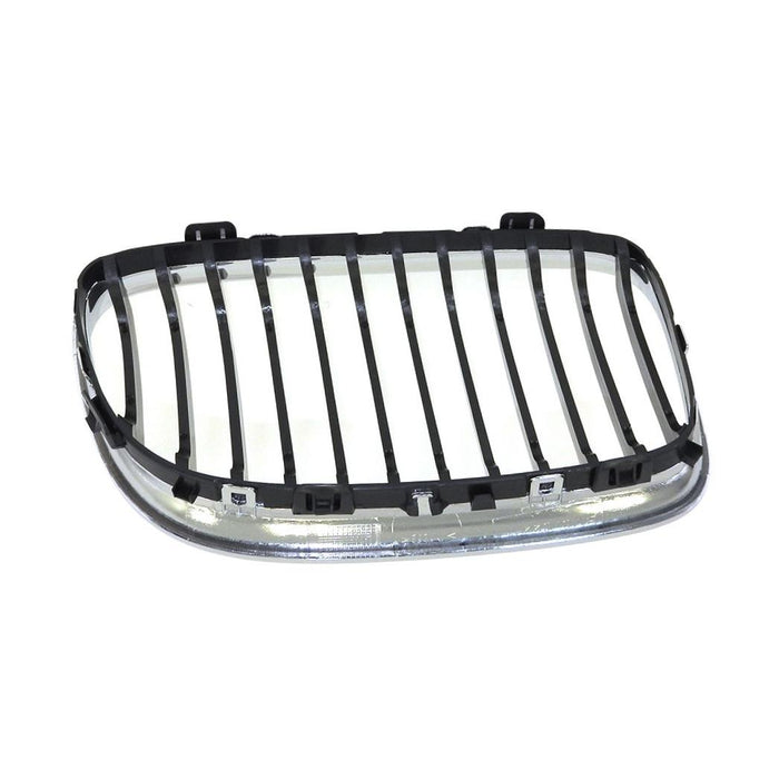 CarPartsDepot 09-11 Compatible With BMW 3-SERIES E90/E91 GRILLE BLACK W/CHROME BEZEL - LH