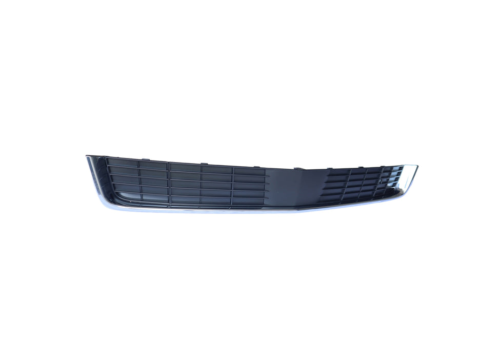 JustDrivably Replacement Parts Front Bumper Grille Lower Grill With Collision Sensor Hole Textured Black With Satin Chrome Molding 2015-2018 Compatible With Cadillac Escalade Front Lower