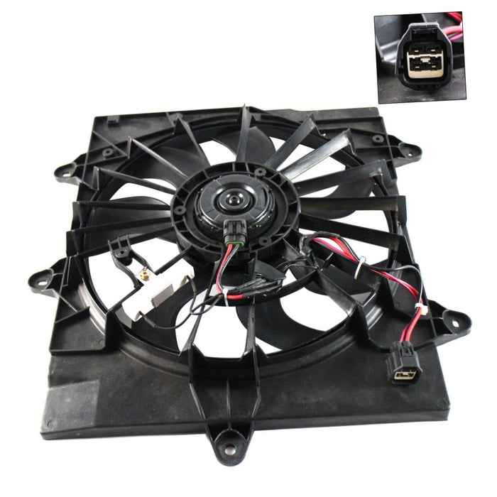 CarPartsDepot 2004 2005 Compatible With PONTIAC PT Cruiser Turbo Cooling Fan CH3115144 New Blade Motor Shroud