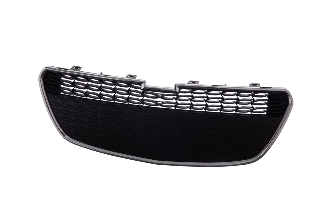 New Front Bumper Grille Lower Grill With Chrome Shell Molding Trim Surround Frame Compatible With Chevrolet Spark 2013 2014 2015 Hatchback