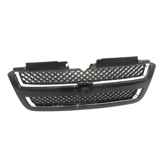 CarPartsDepot, Matte Black Grille Matte Black Frame Chrome Trim Molding, 400-151155 GM1200549 19121044