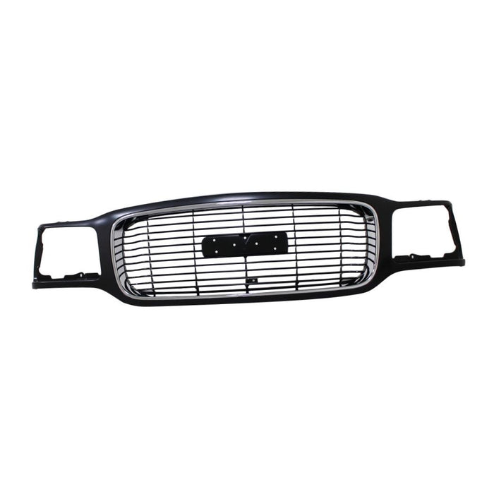 New Front Chrome Black Grille Grill Compatible With GMC Yukon SUV Fits GM1200447 12474625