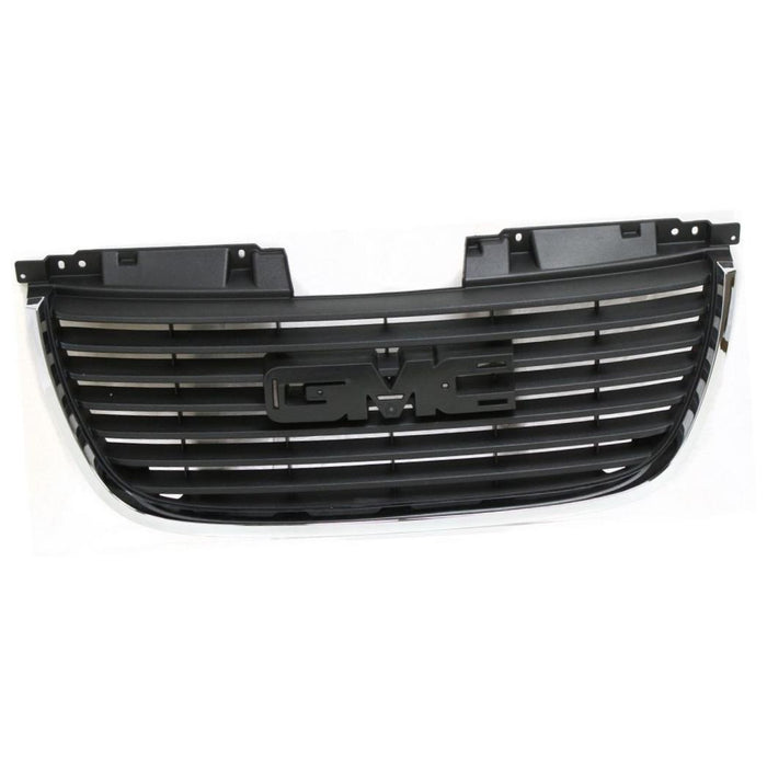 New Front Black Grille Grill Replacement With Chrome Frame Compatible With GMC Yukon XL 1500 Yukon SUV Fits GM1200576 25891151