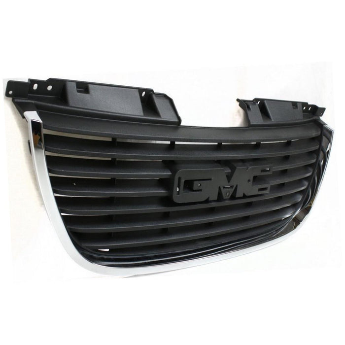 New Front Black Grille Grill Replacement With Chrome Frame Compatible With GMC Yukon XL 1500 Yukon SUV Fits GM1200576 25891151