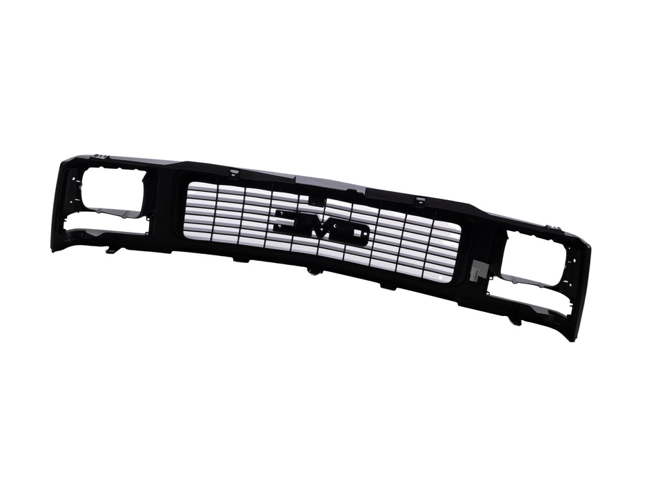 JustDrivably Replacement Parts Front Grille Grill Silver Gray With Single Sealed Beam Headlight Hole Compatible With GMC C / K 1500 2500 3500 Yukon Suburban 1988-1993 Pickup Truck