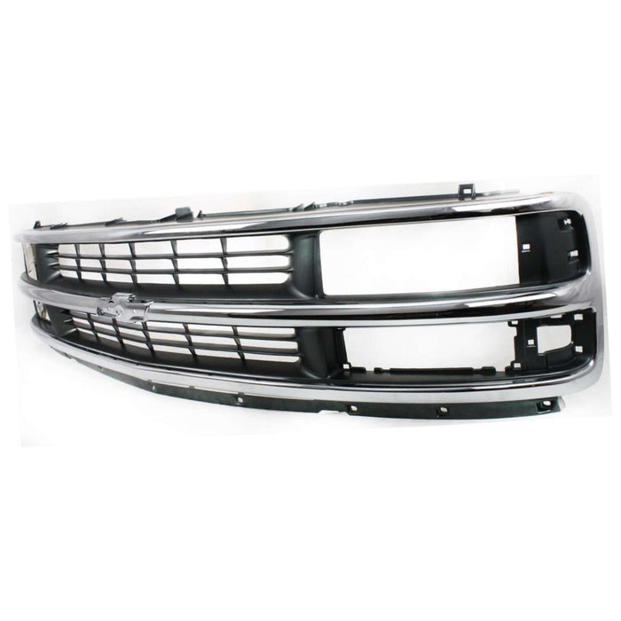 New Front Chrome Gray Grille Grill Chevy Compatible With CHEVROLET E Series Express 1500 2500 3500 Van Fits Composite Type GM1200382 15037242