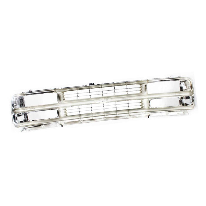 New Front Chrome Gray Grille Grill Chevy Compatible With CHEVROLET E Series Express 1500 2500 3500 Van Fits Composite Type GM1200382 15037242