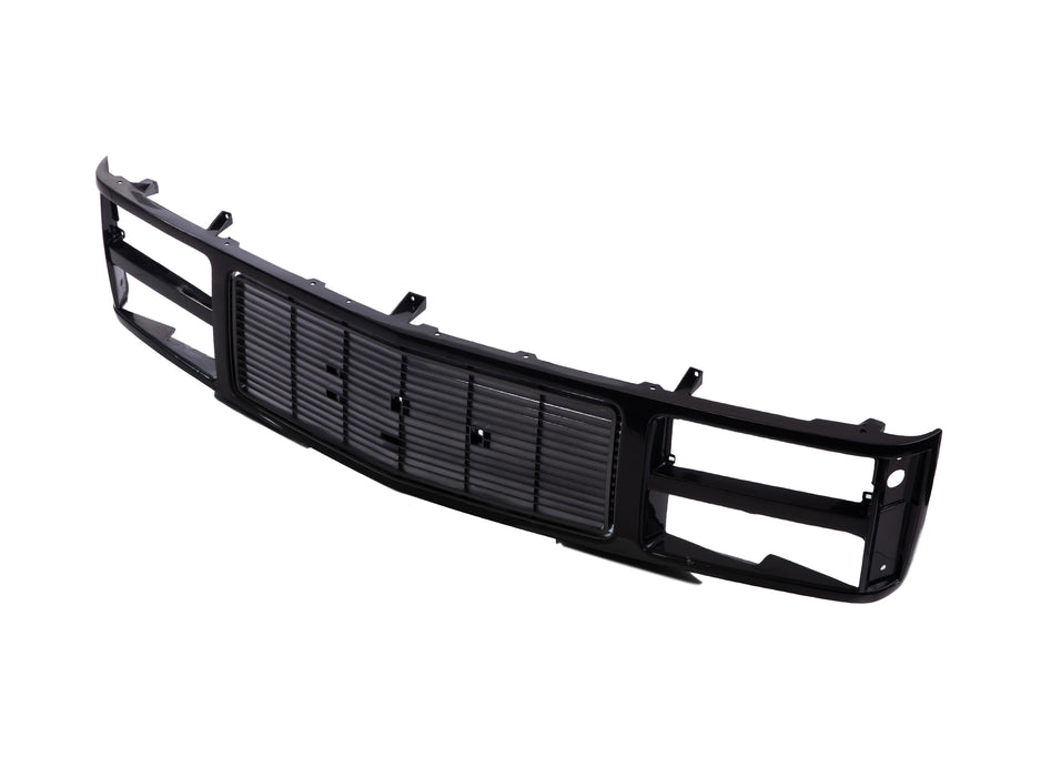 JustDrivably Replacement Parts Front Grille Grill Assembly Black Shell Black Insert With Composite Headlamps Type Compatible With GMC C / K 1500 2500 3500 Yukon Suburban Pickup Truck 1988-1993