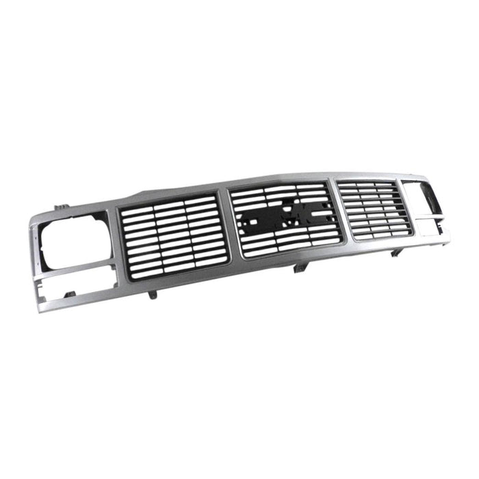 CarPartsDepot, Front Grille Silver Frame Dark Argent Insert For Single Sealed Beam Headlamp Type, 400-19158 GM1200325 15590613